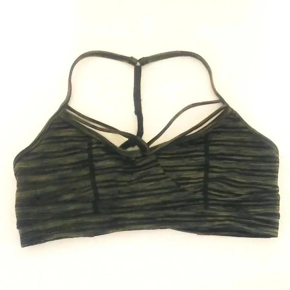 Scorpio Sol Green Striped Bralette - Picture 1 of 6